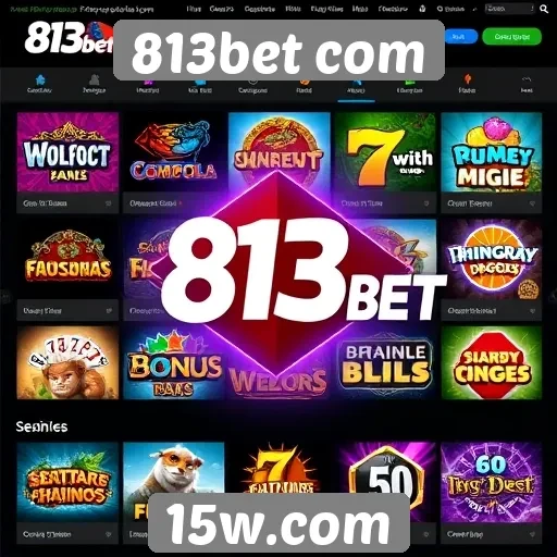 Variedade de jogos disponíveis na plataforma 813bet com